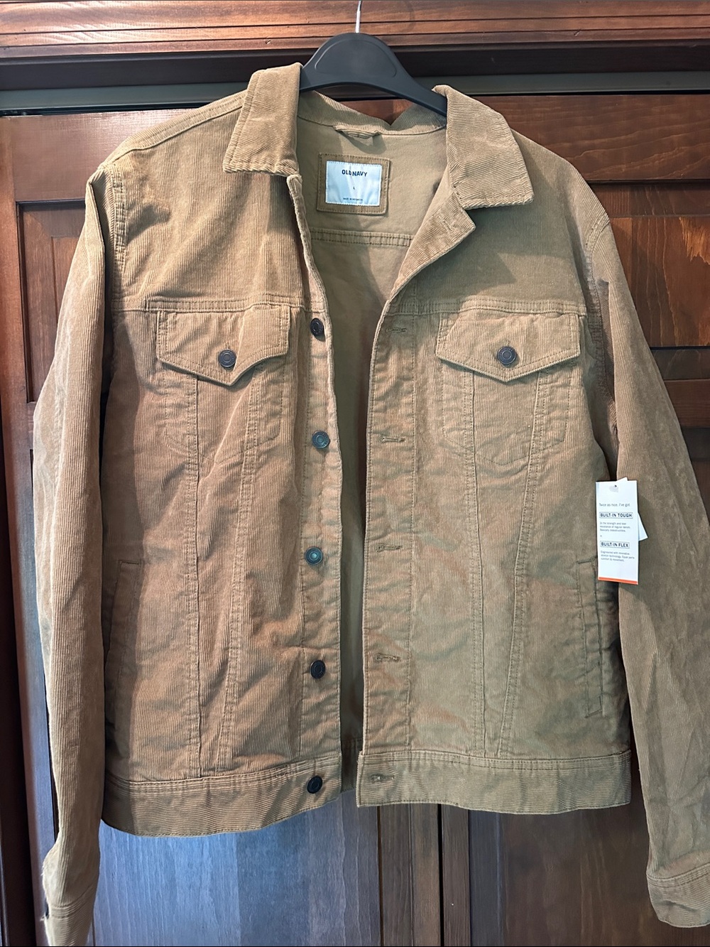 Old Navy Men's Tan Corduroy Shirt Jacket